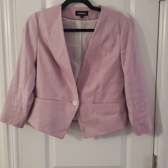 Express pink 3/4 sleeve blazer